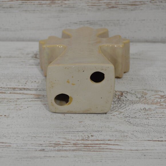 Ceramic Cross Brown & Tan Glazed - Picture 4 of 4